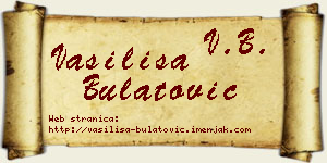 Vasilisa Bulatović vizit kartica